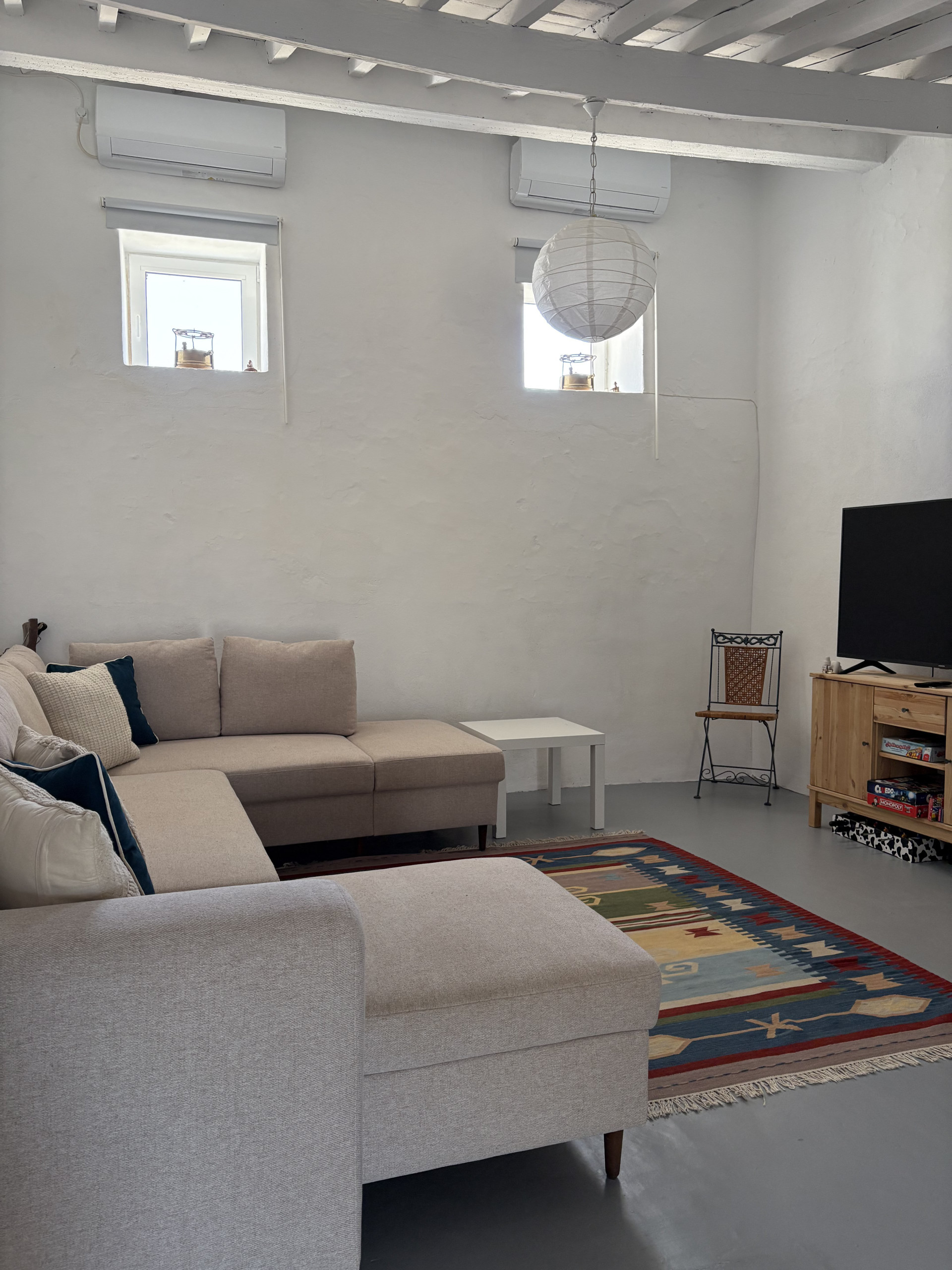Living room with sofa and TV