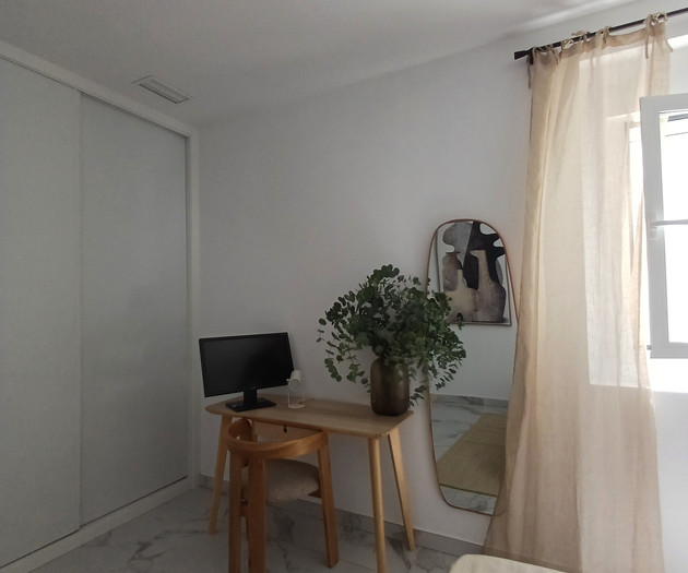 Bedroom desk and mirror