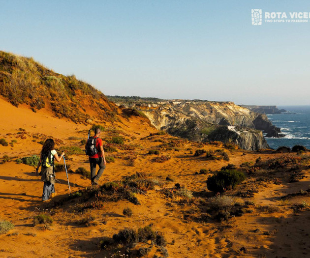 Coastal hiking trail view