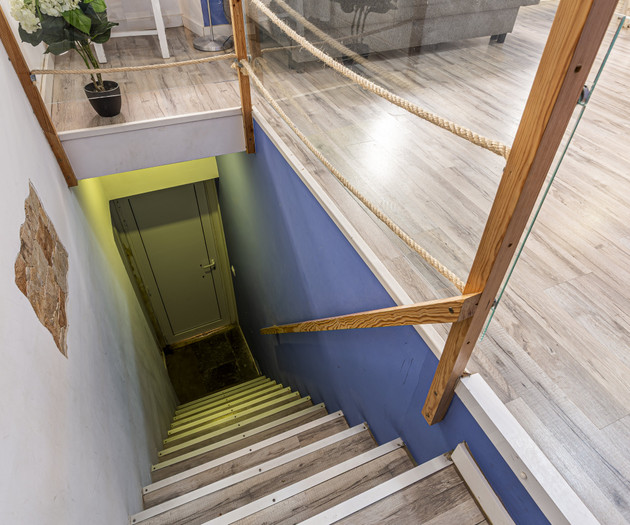 Staircase to entrance door