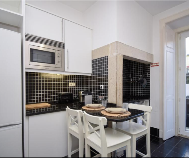 Kitchen dining nook with appliances