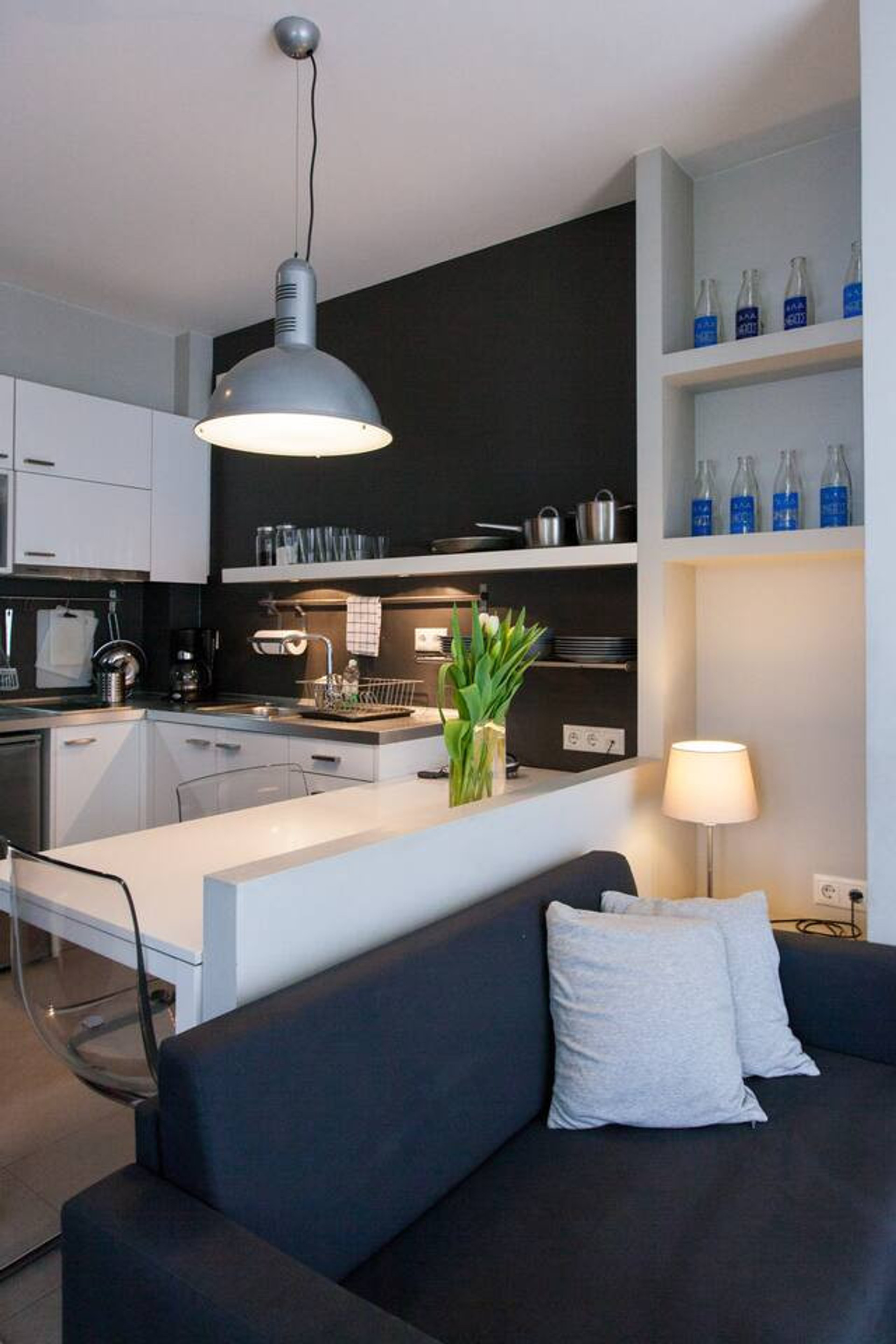 Sofa & kitchen
