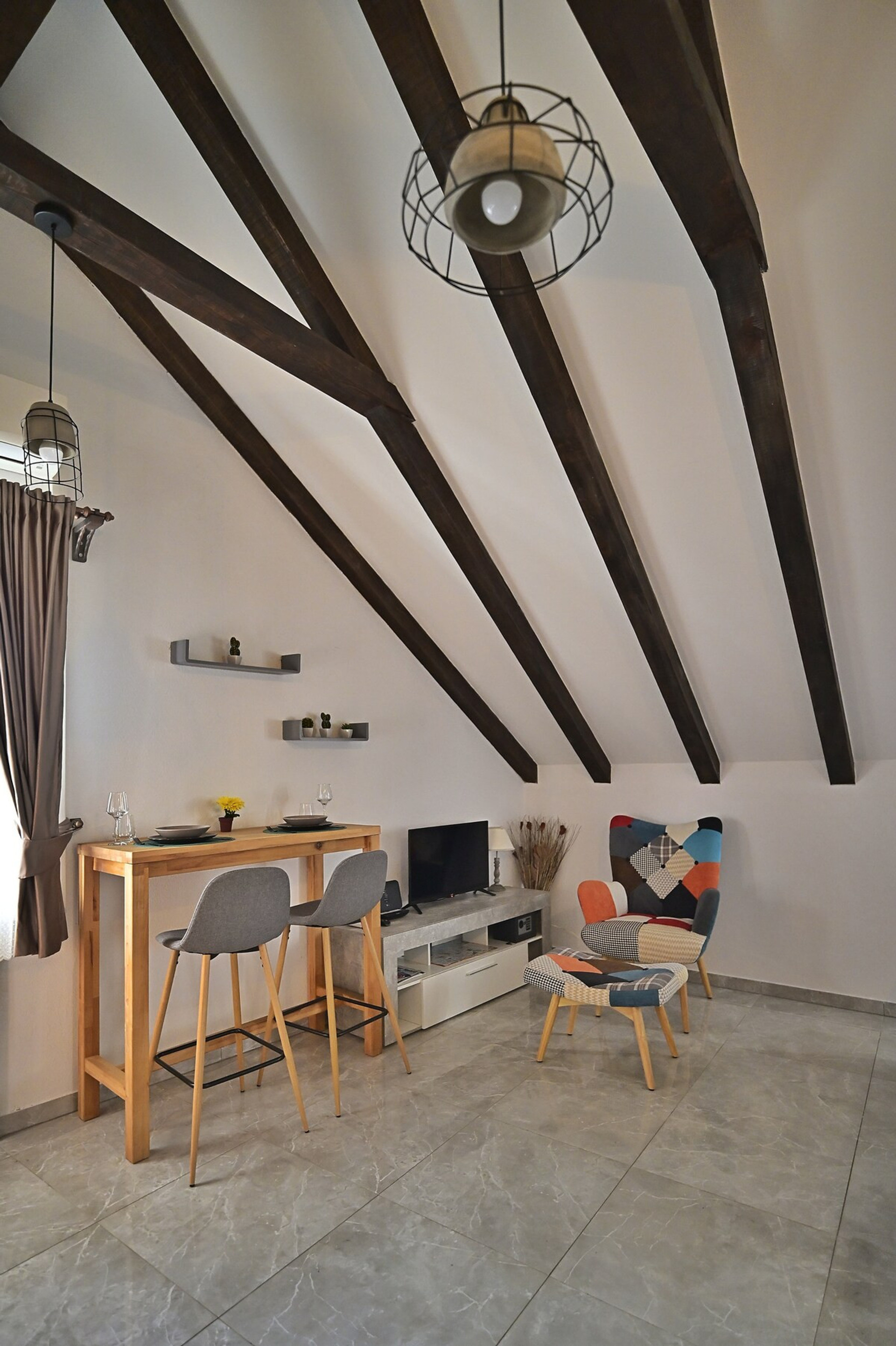 Dining and living area.