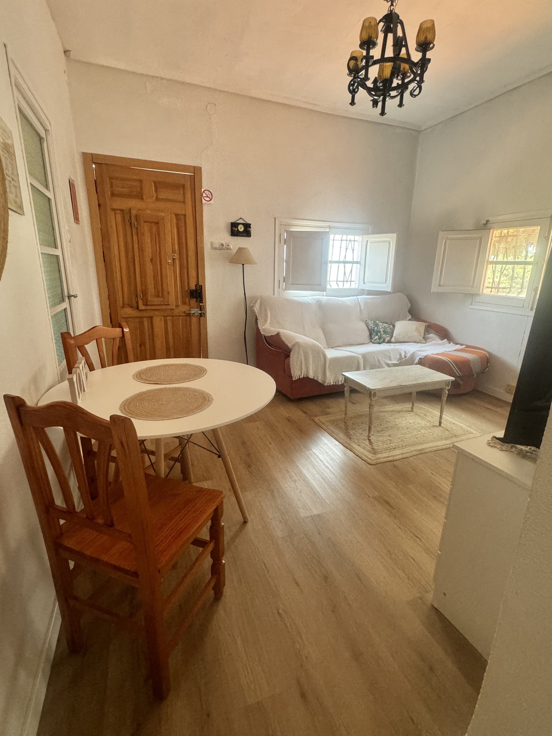 Living room with dining table