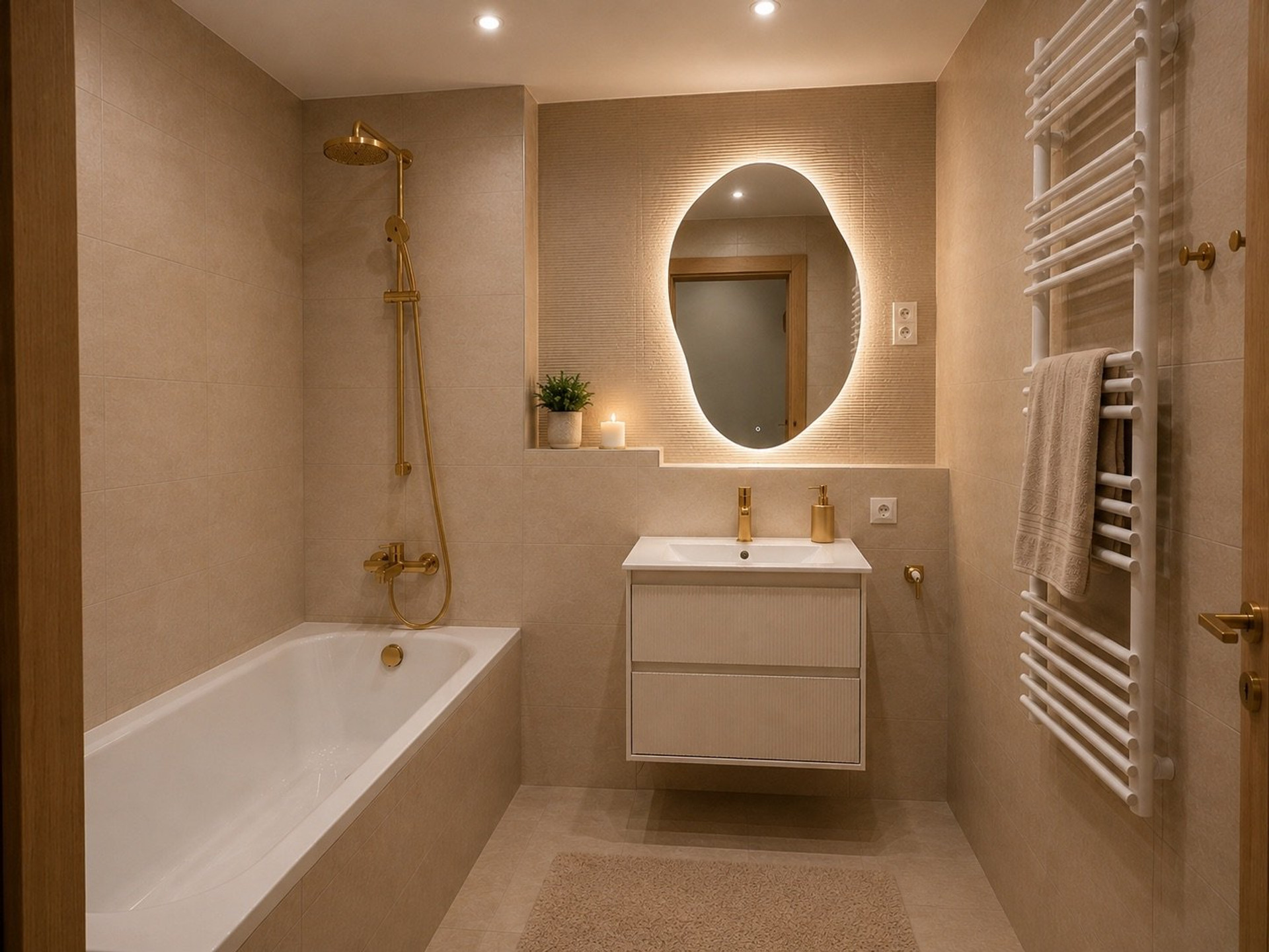 Bathroom with tub
