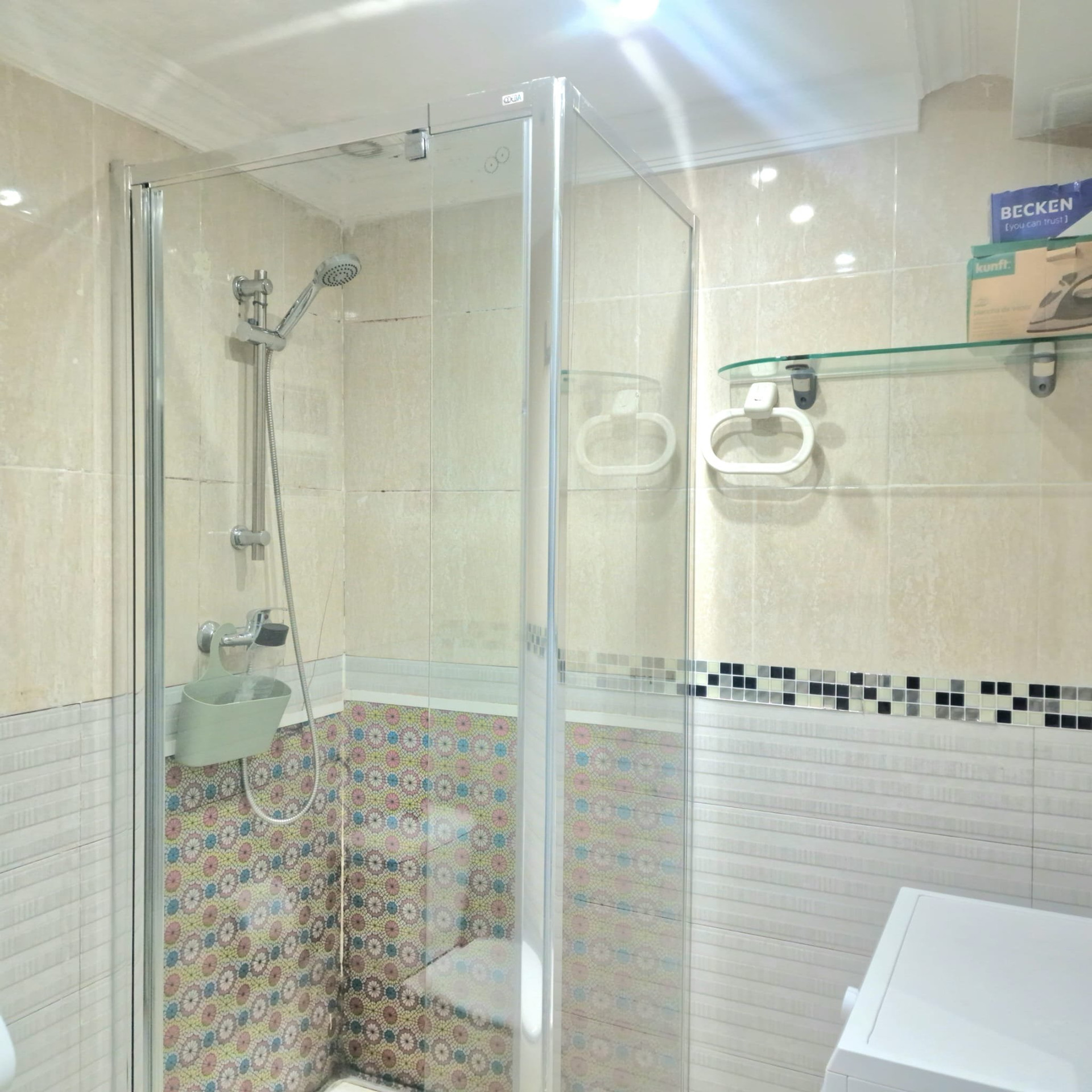 Bathroom with glass shower