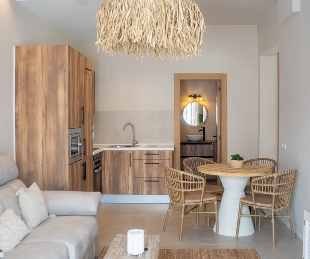 Open plan living and kitchen