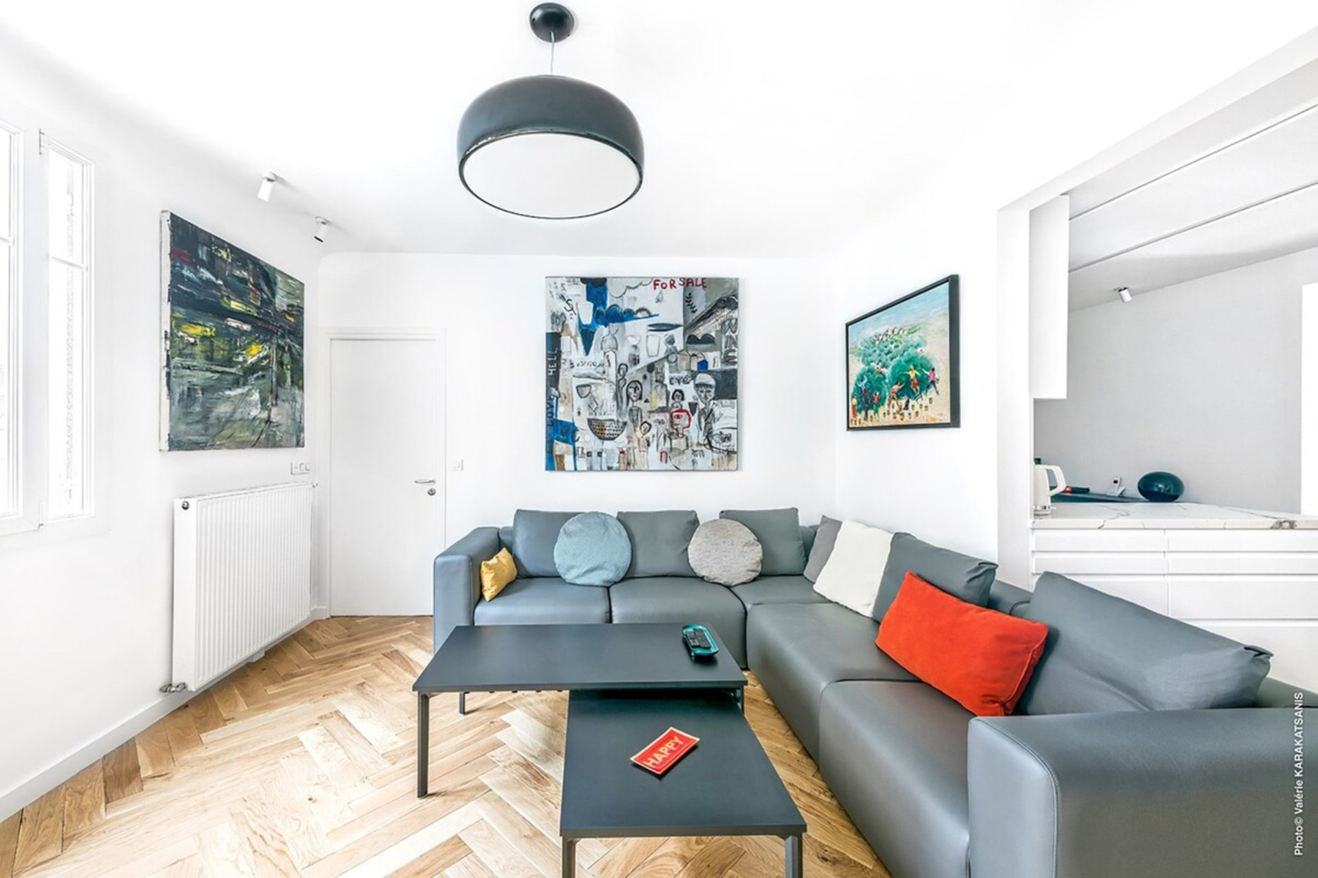 Living area with TV