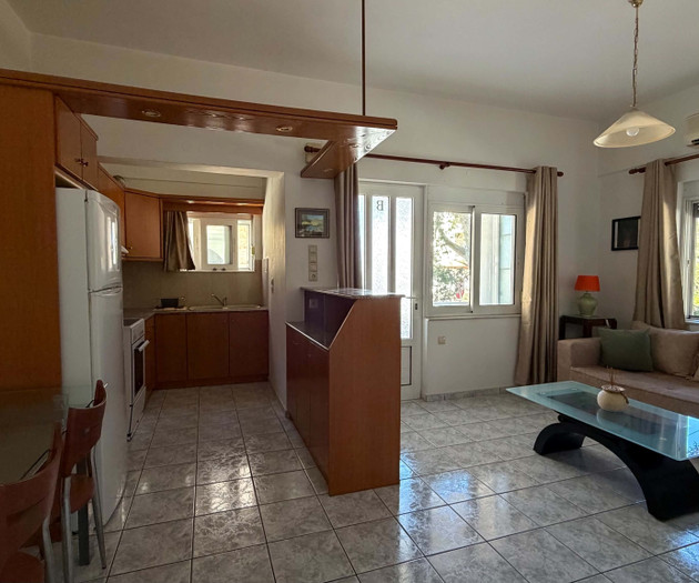 Open-plan living and kitchen area