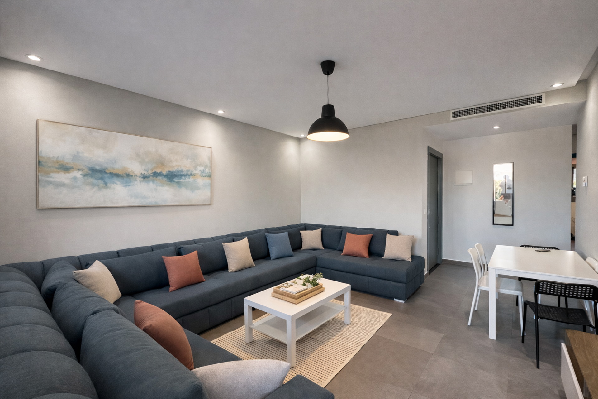 Living room with dining area