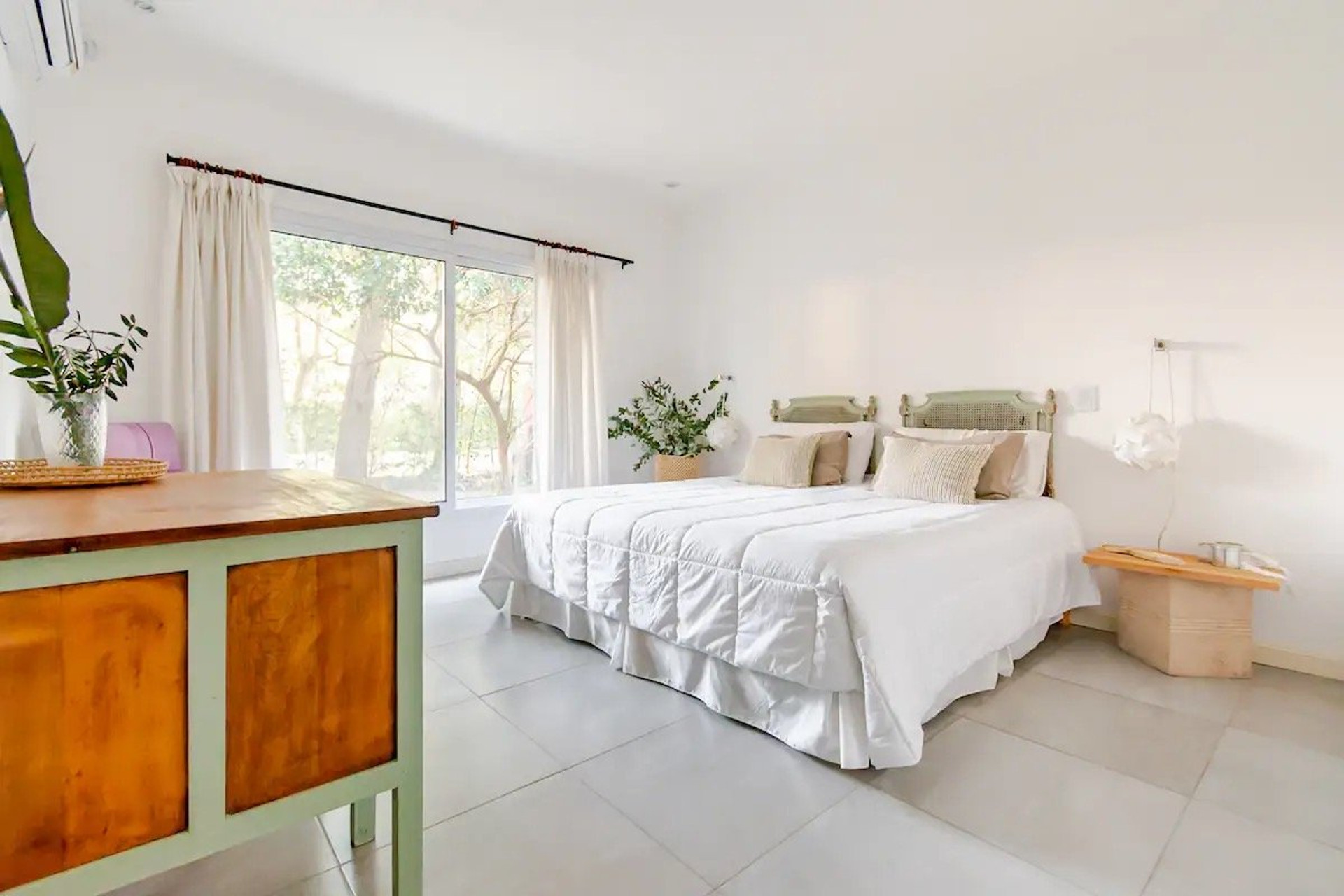 Master bedroom with garden view