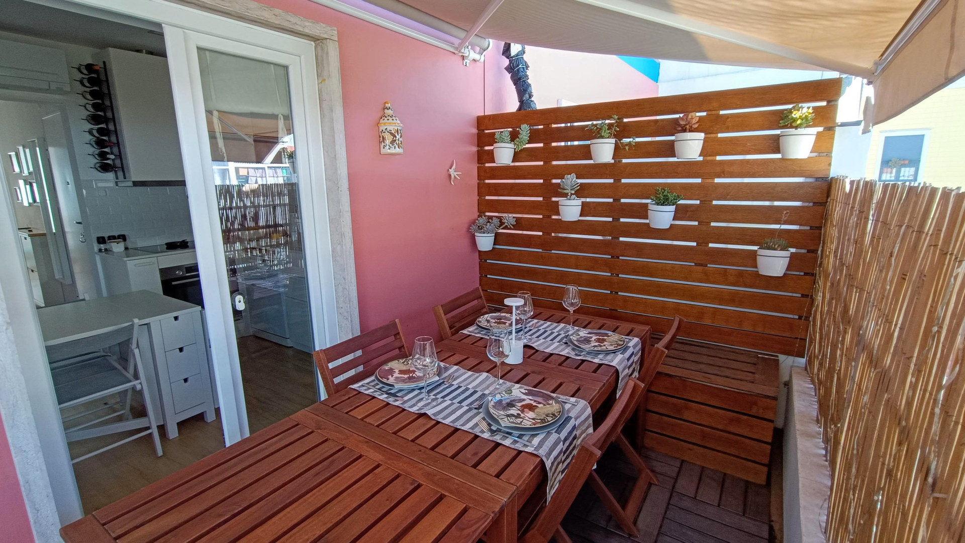 Balcony with barbecue