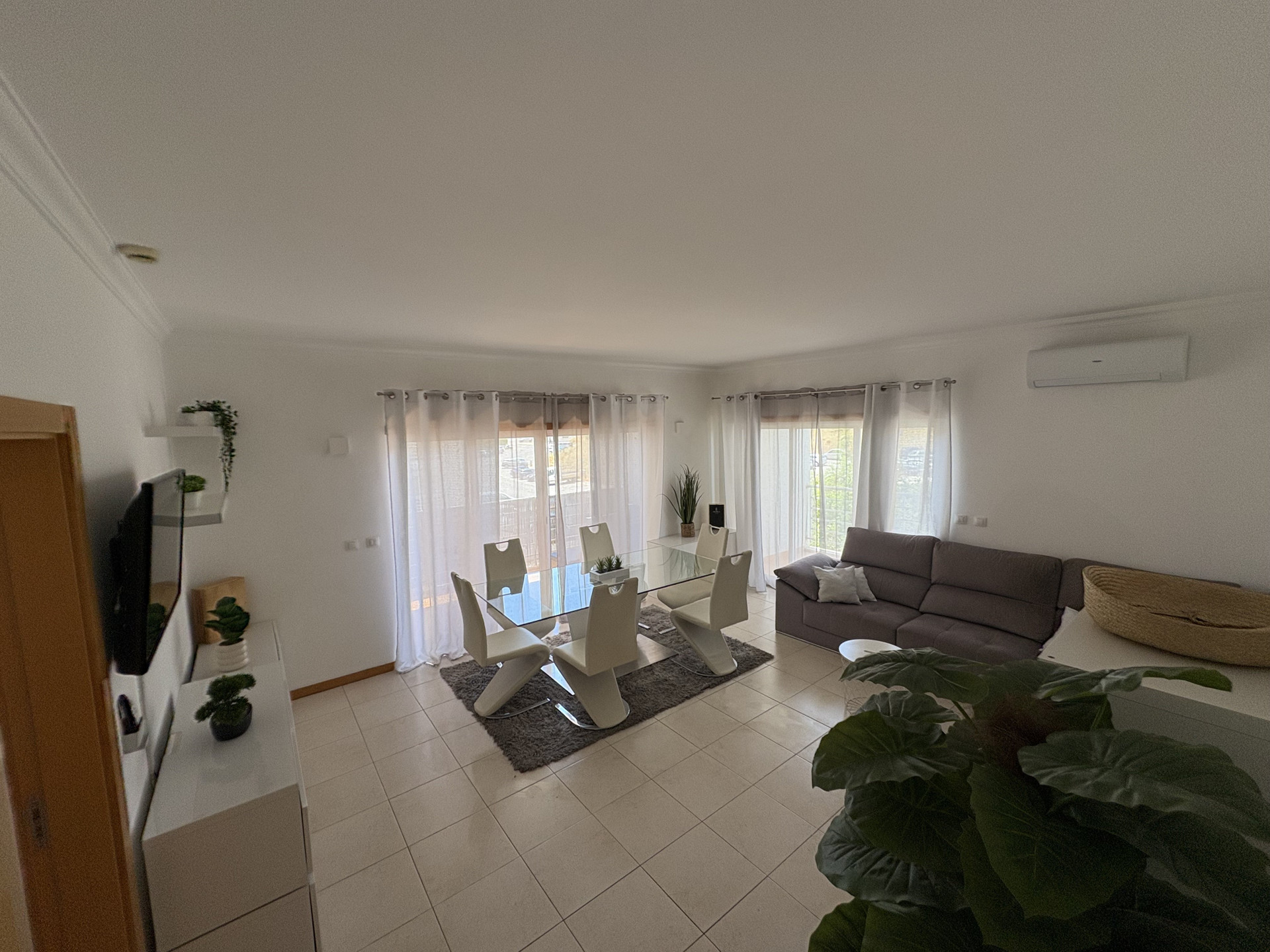 Living room with dining table view