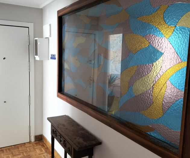 Luceros Room-Stained glass, large closet