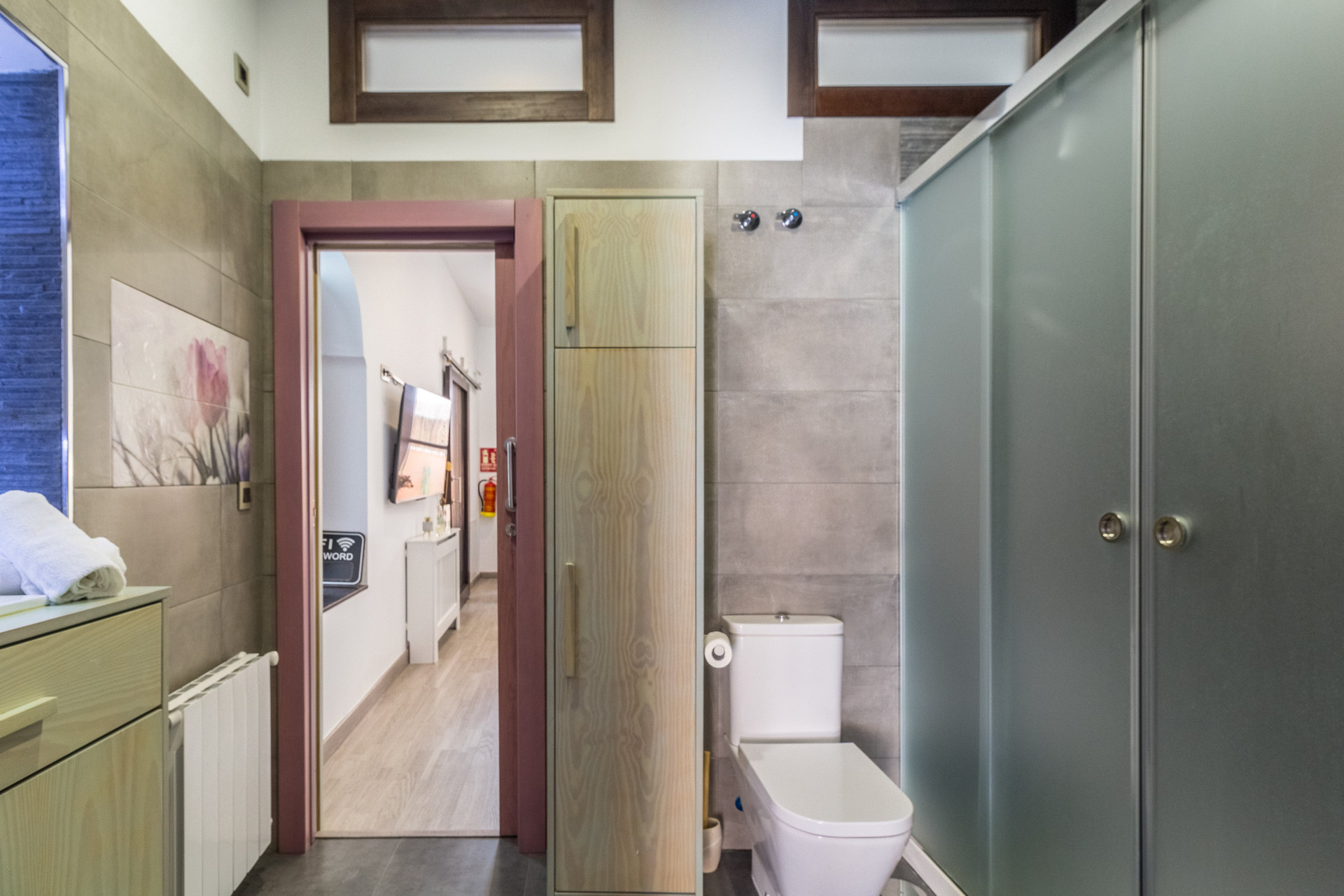 Bathroom with shower and toilet
