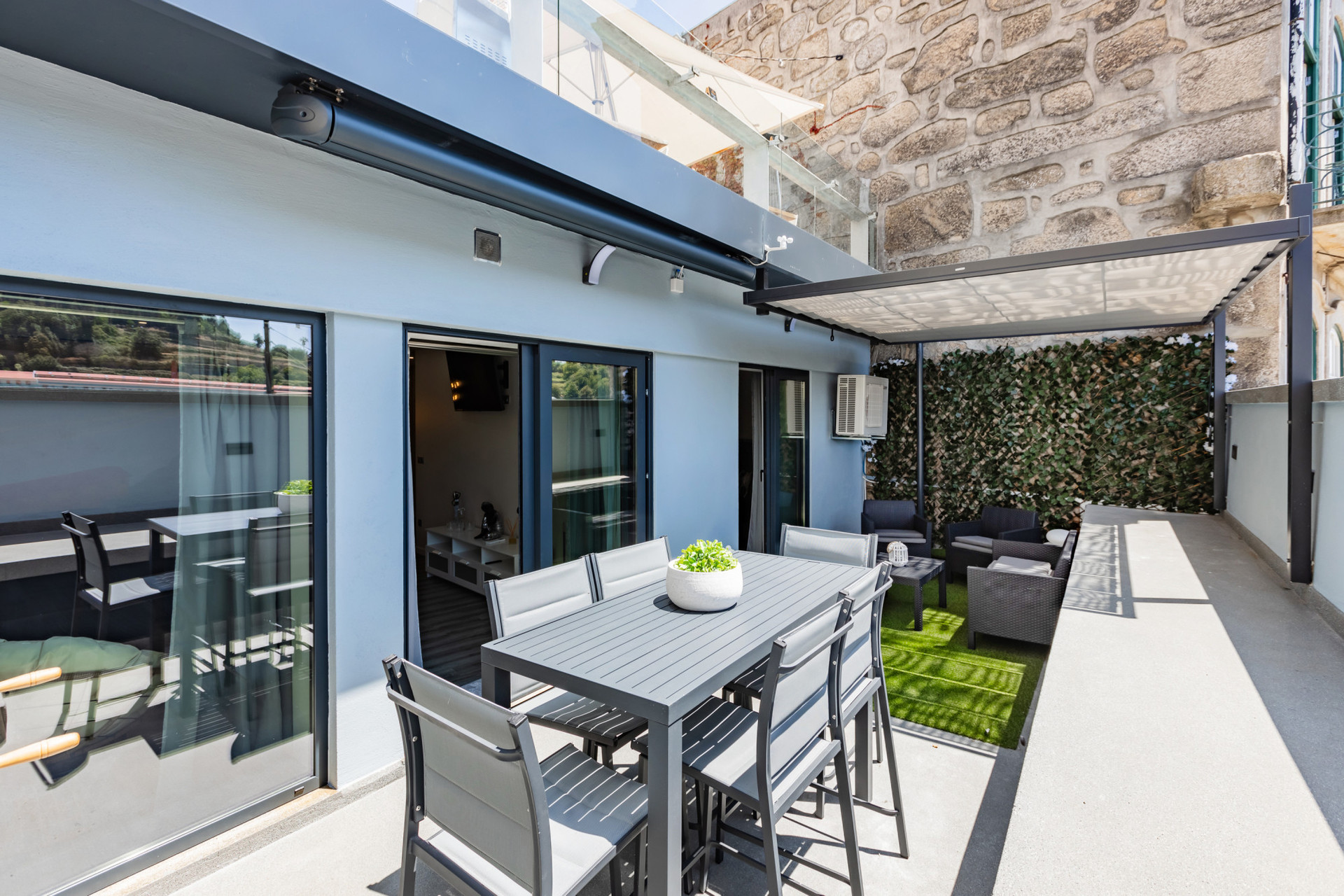 Balcony with Seating/Dining Area and Barbecue
