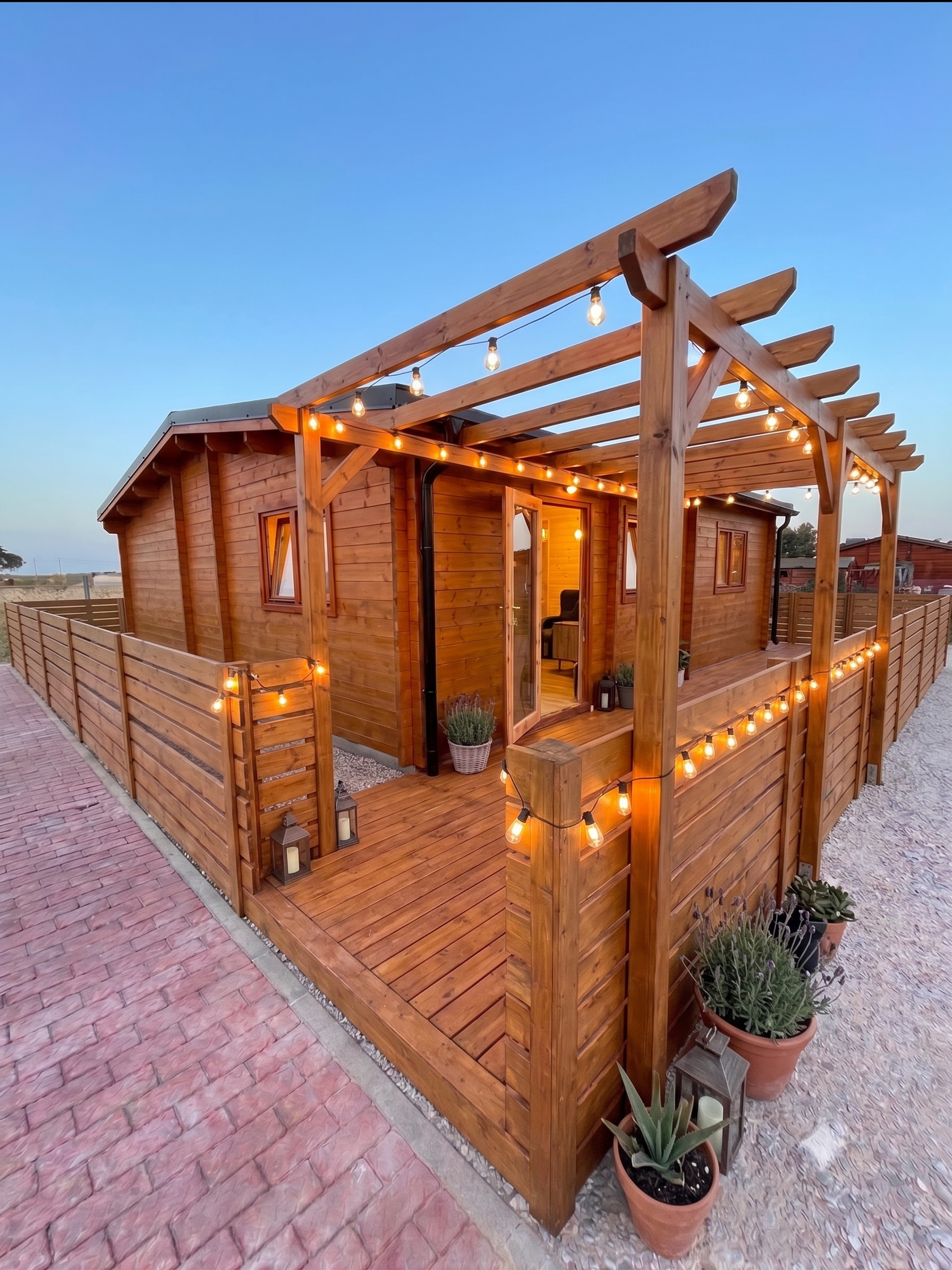 Casa com terraço privado (imagem IA)