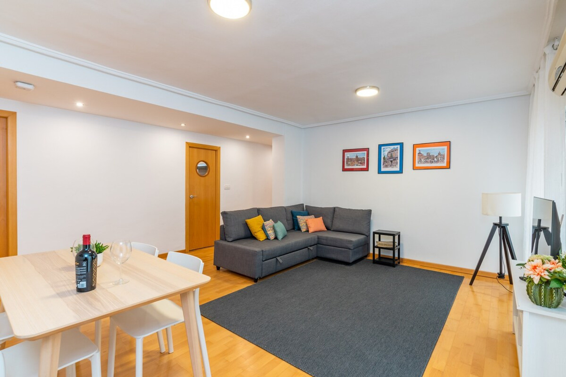Living room with sofa bed 
