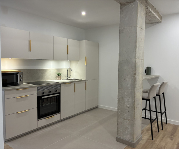 Modern kitchen with breakfast bar
