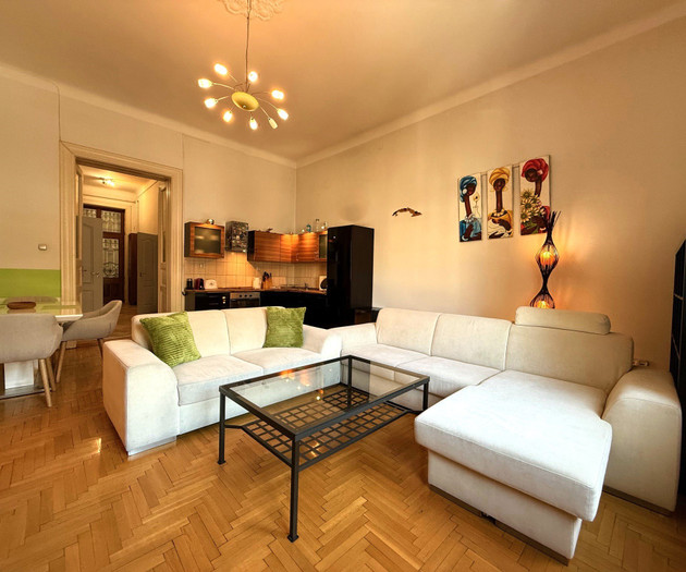 Living area with sectional sofa