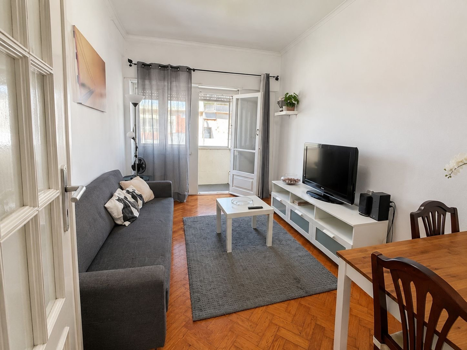 Living room with sofa and TV