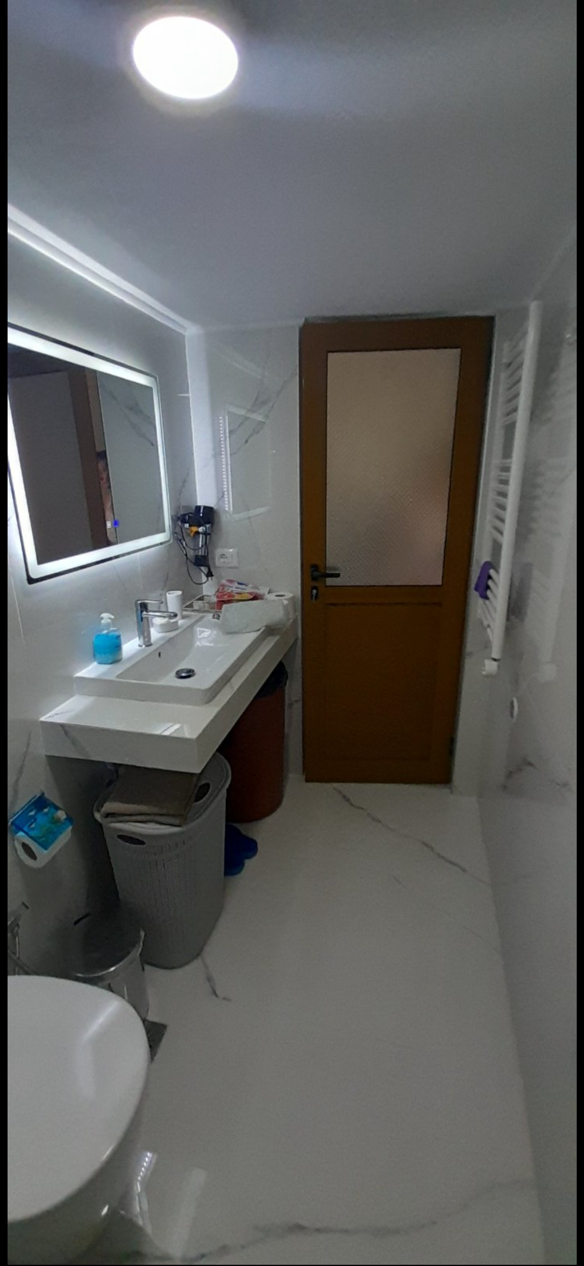 Bathroom with sink and shower