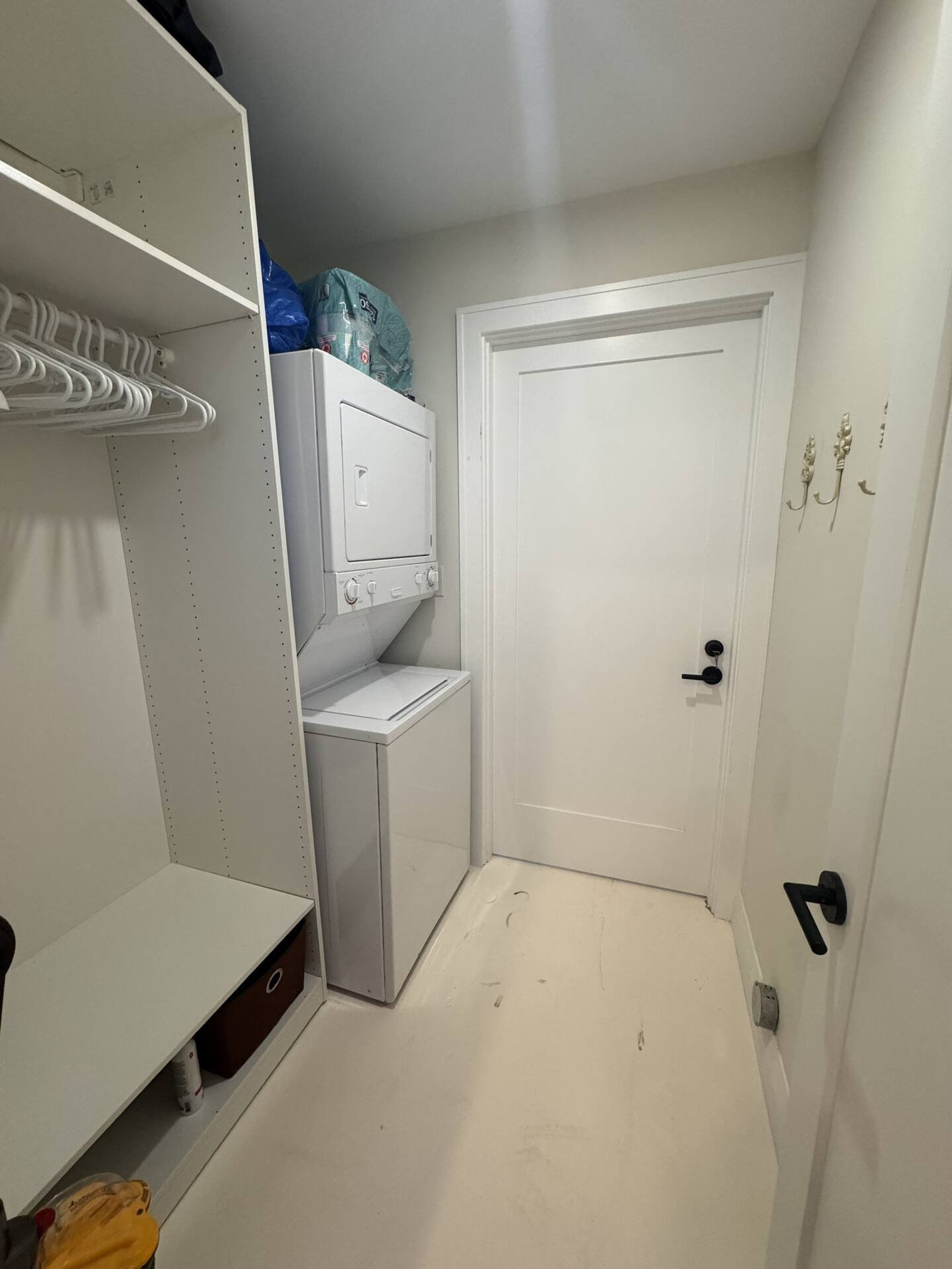 Large closet with laundry