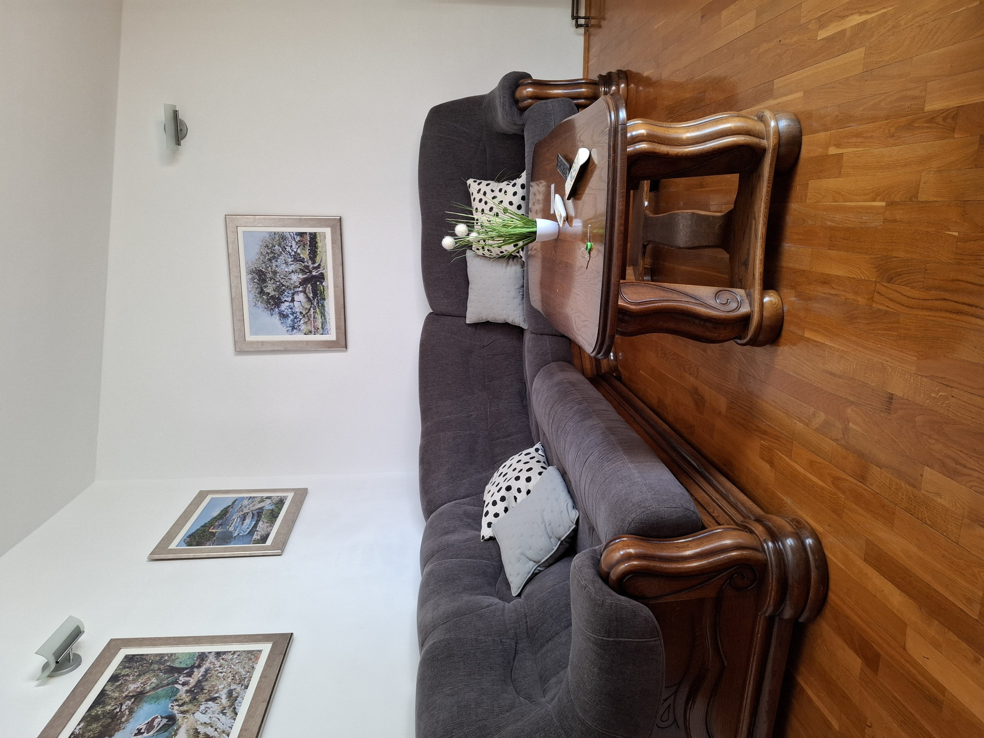 Living room sofa and table