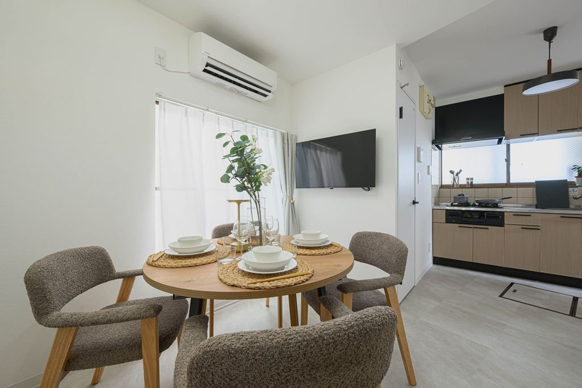 Dining and kitchen open area