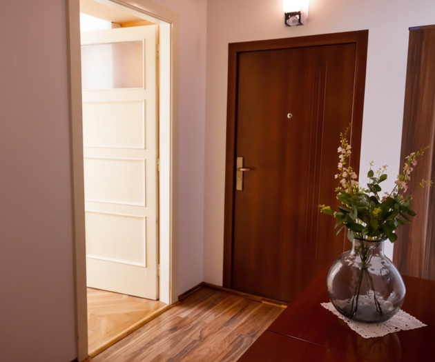 Shared hallway. Entrance to apartment on the left