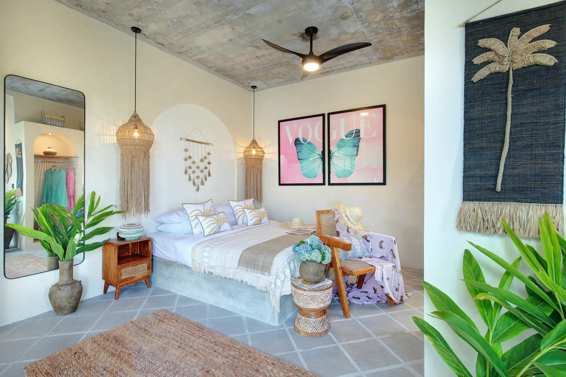 Boho bedroom two with decor