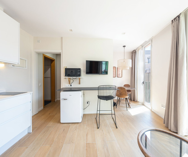 Confy attic with terrace 1 bedroom right in Born
