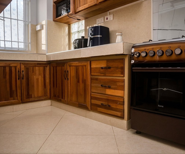Kitchen counters and oven