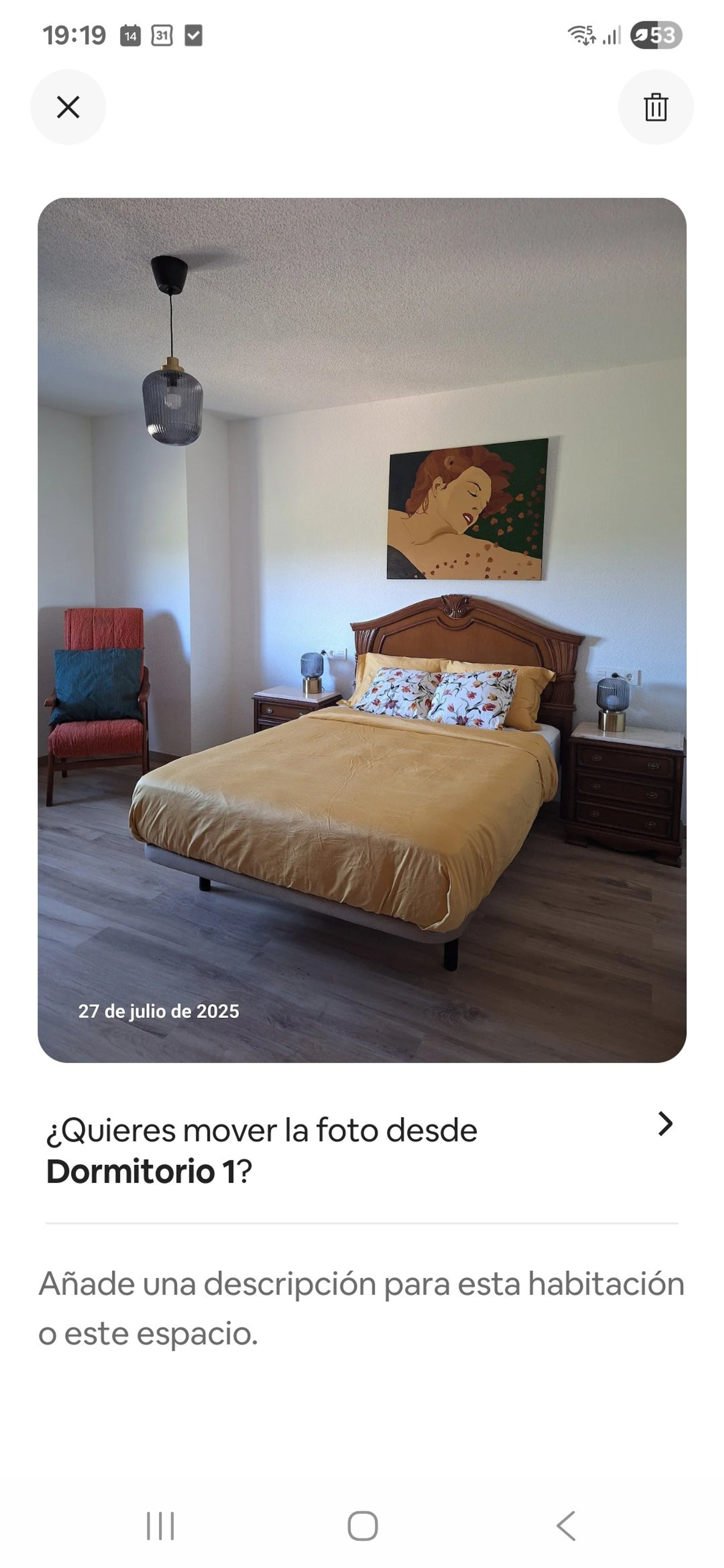 Bedroom 1 with double bed