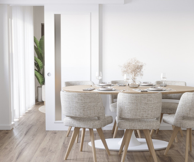 Dining room with plant view
