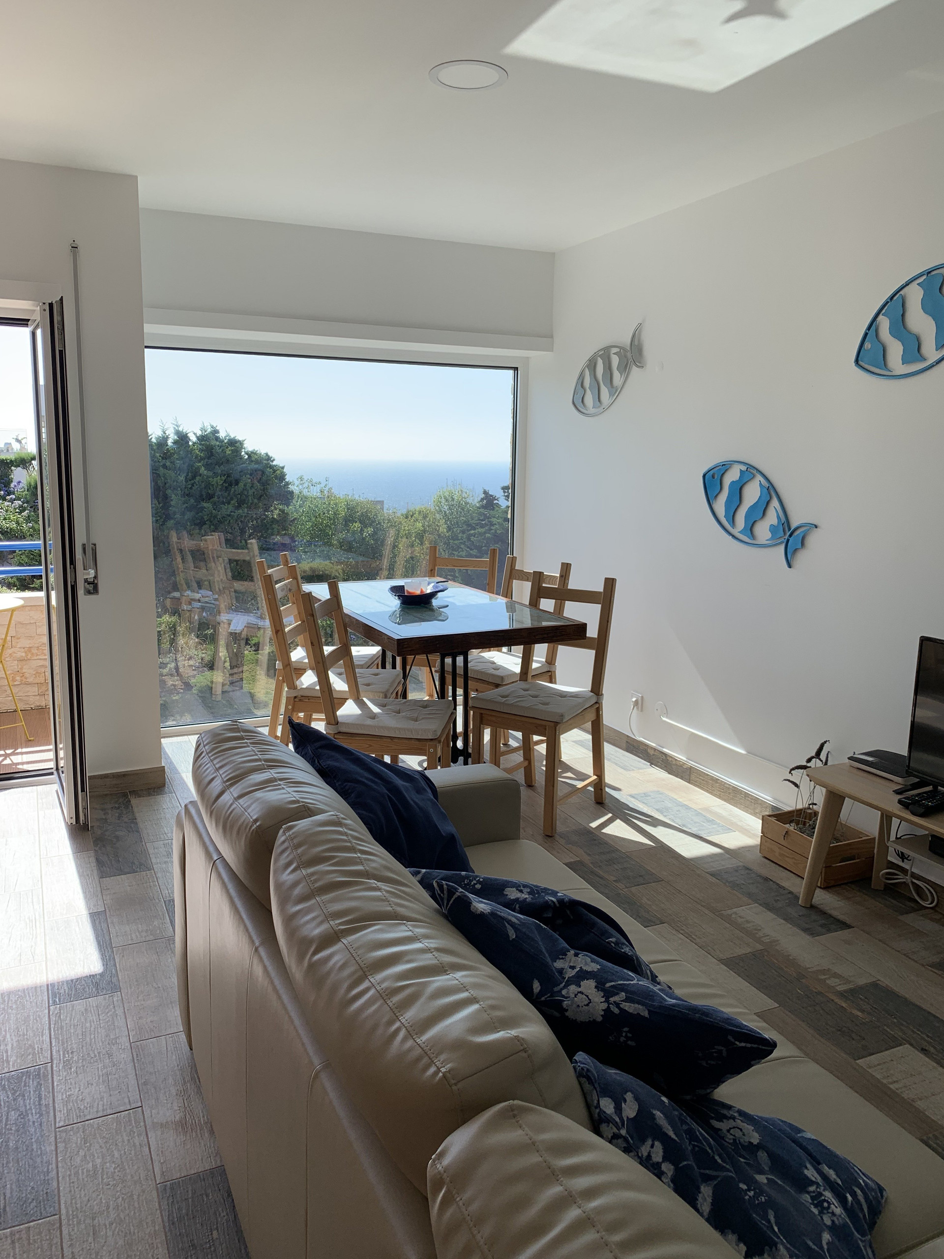 Living room with sea view