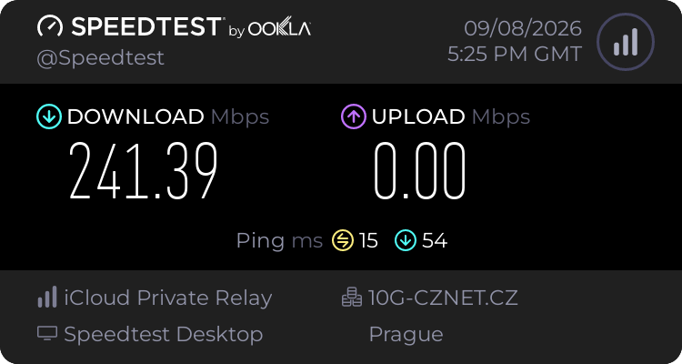 Speedtest.net result
