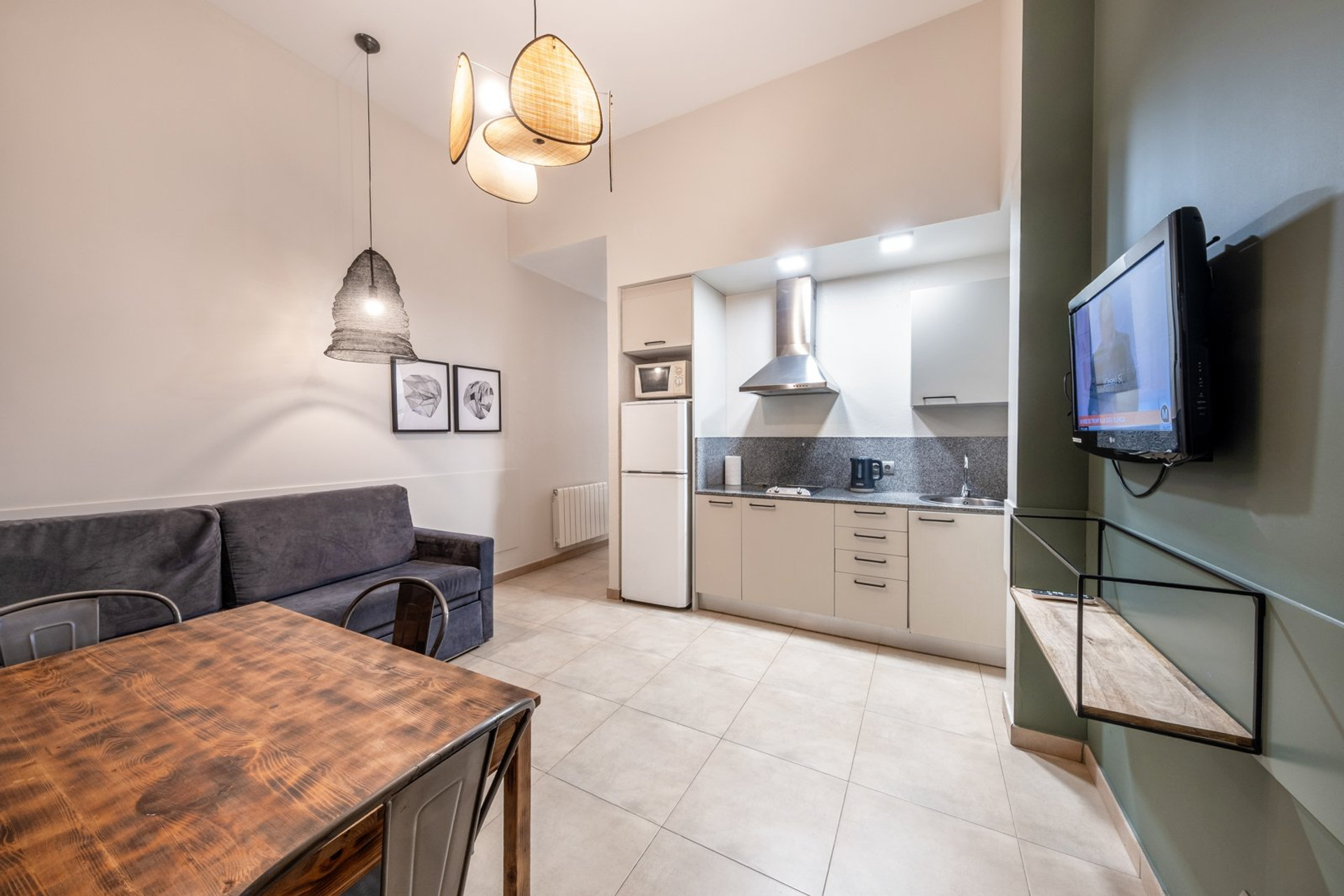 Open plan living and kitchen