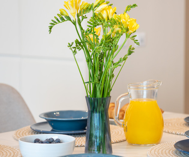 Dining table with flowers