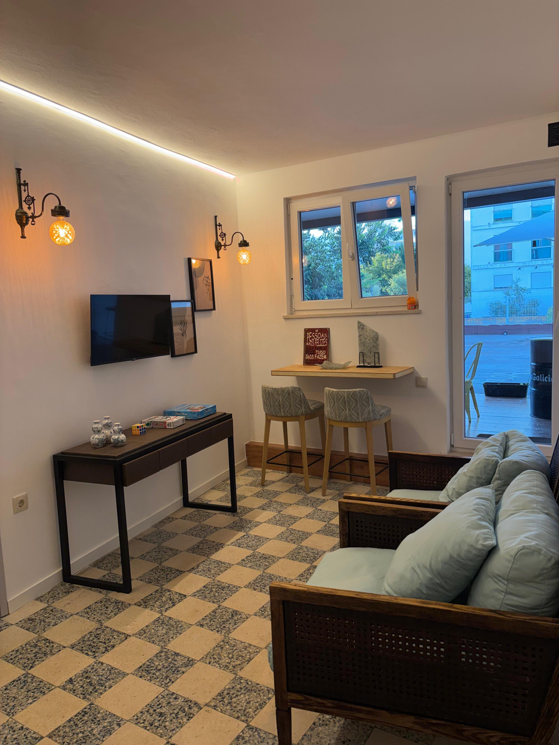 Living room with TV and sofa