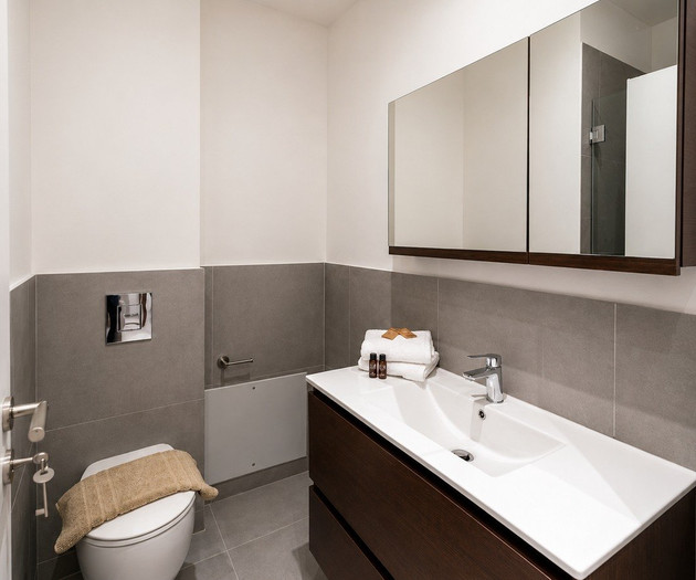 Modern bathroom with vanity
