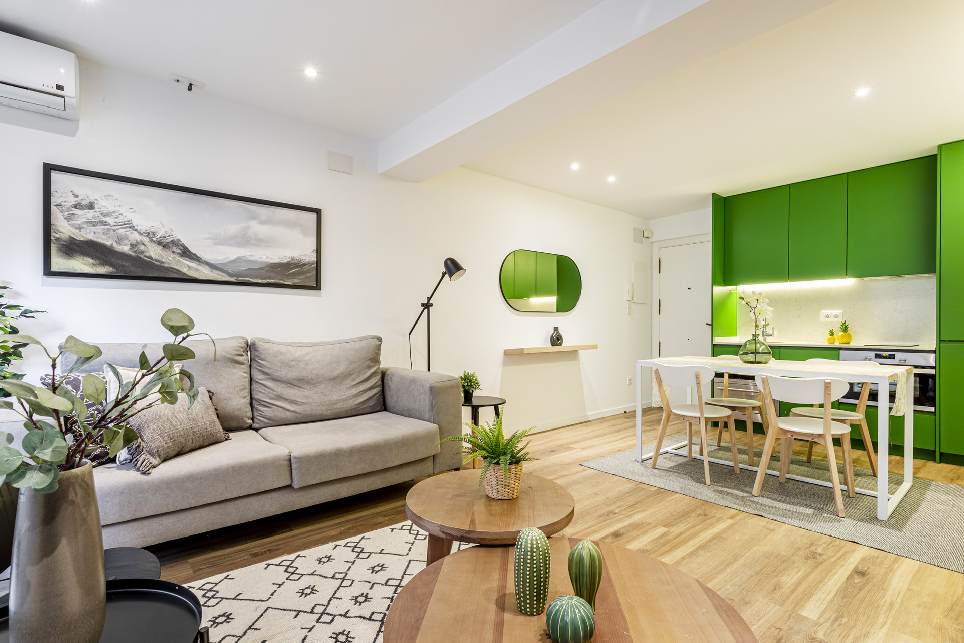 Living Room and open concept kitchen.