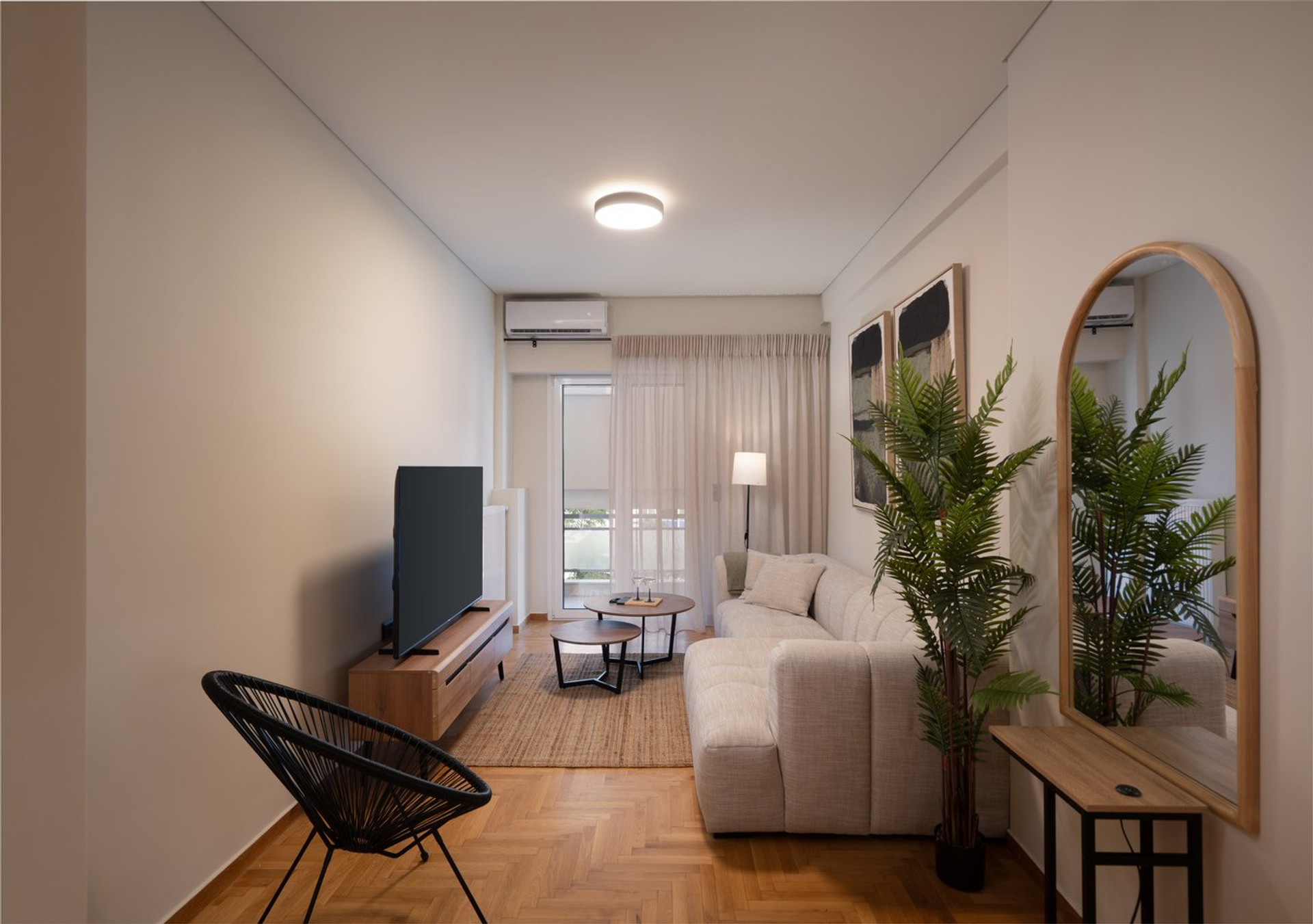 Living room with sofa and TV