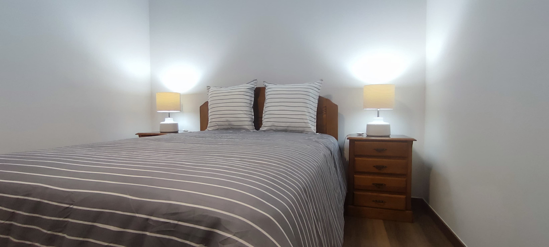 Cozy bedroom with double bed