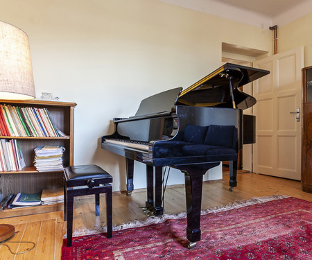 Flat with grand piano near Prague castle