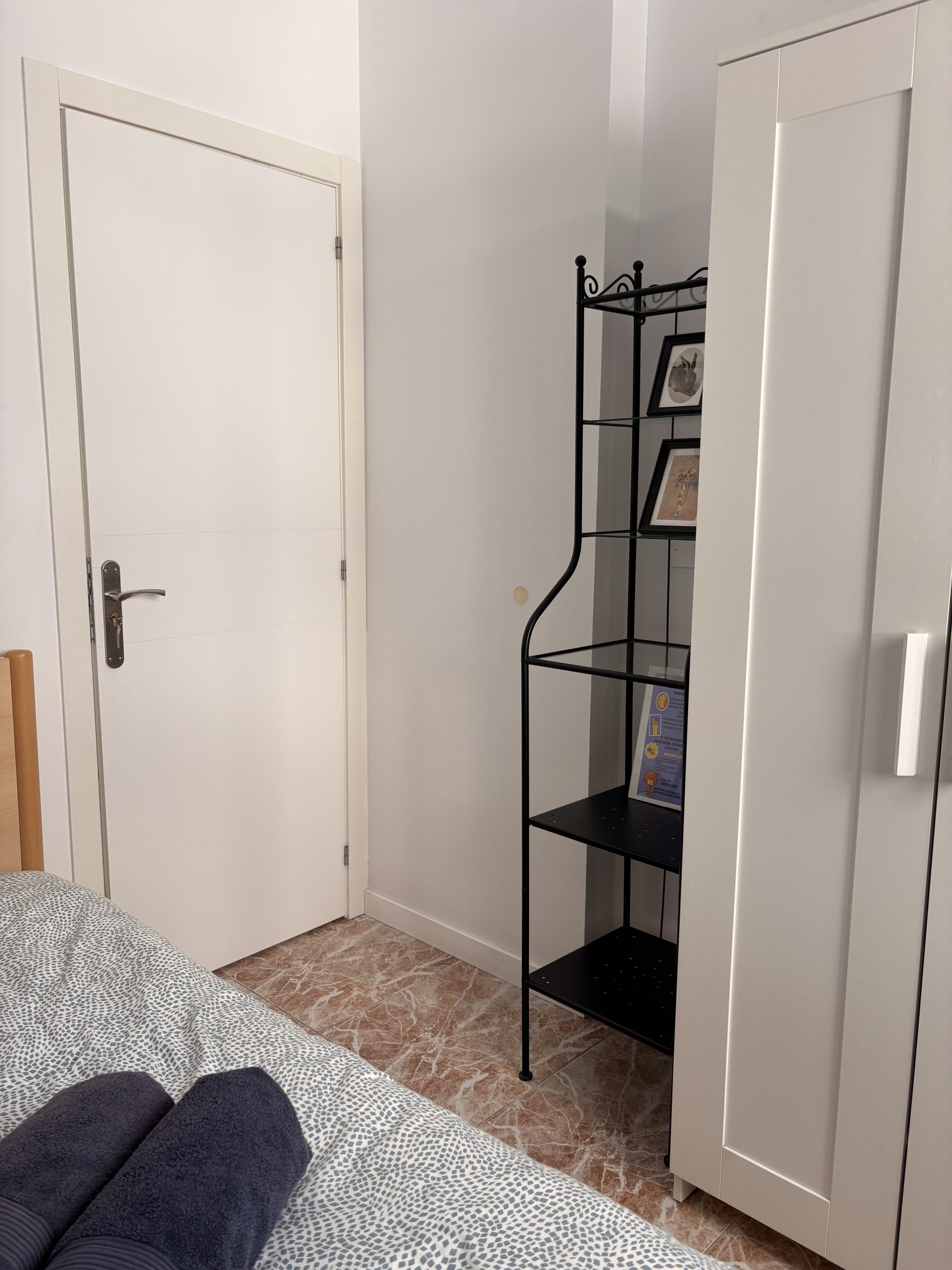 Bedroom storage and wall rack