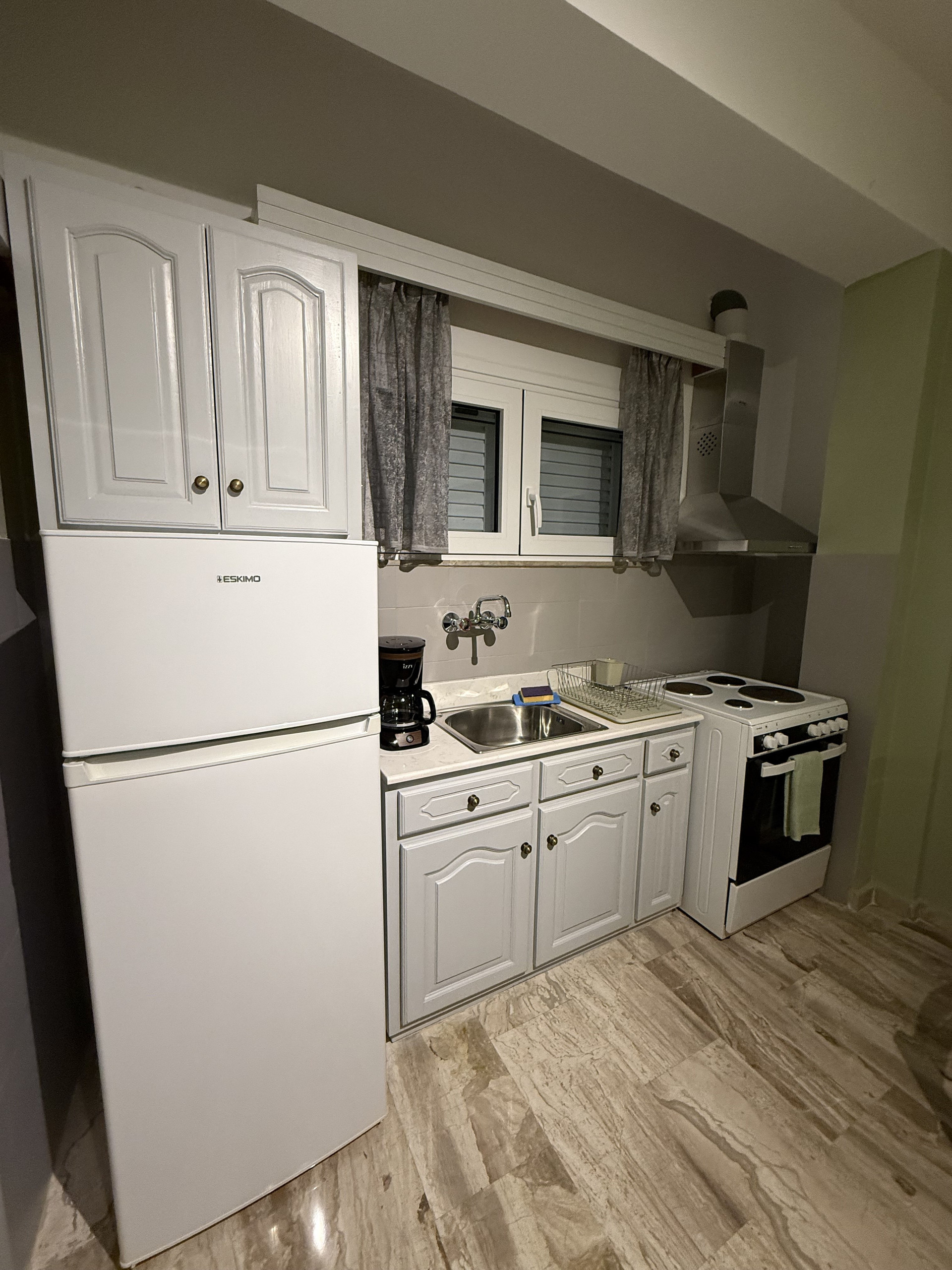 White kitchen with appliances