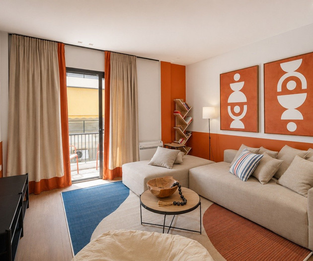 Living room with balcony access