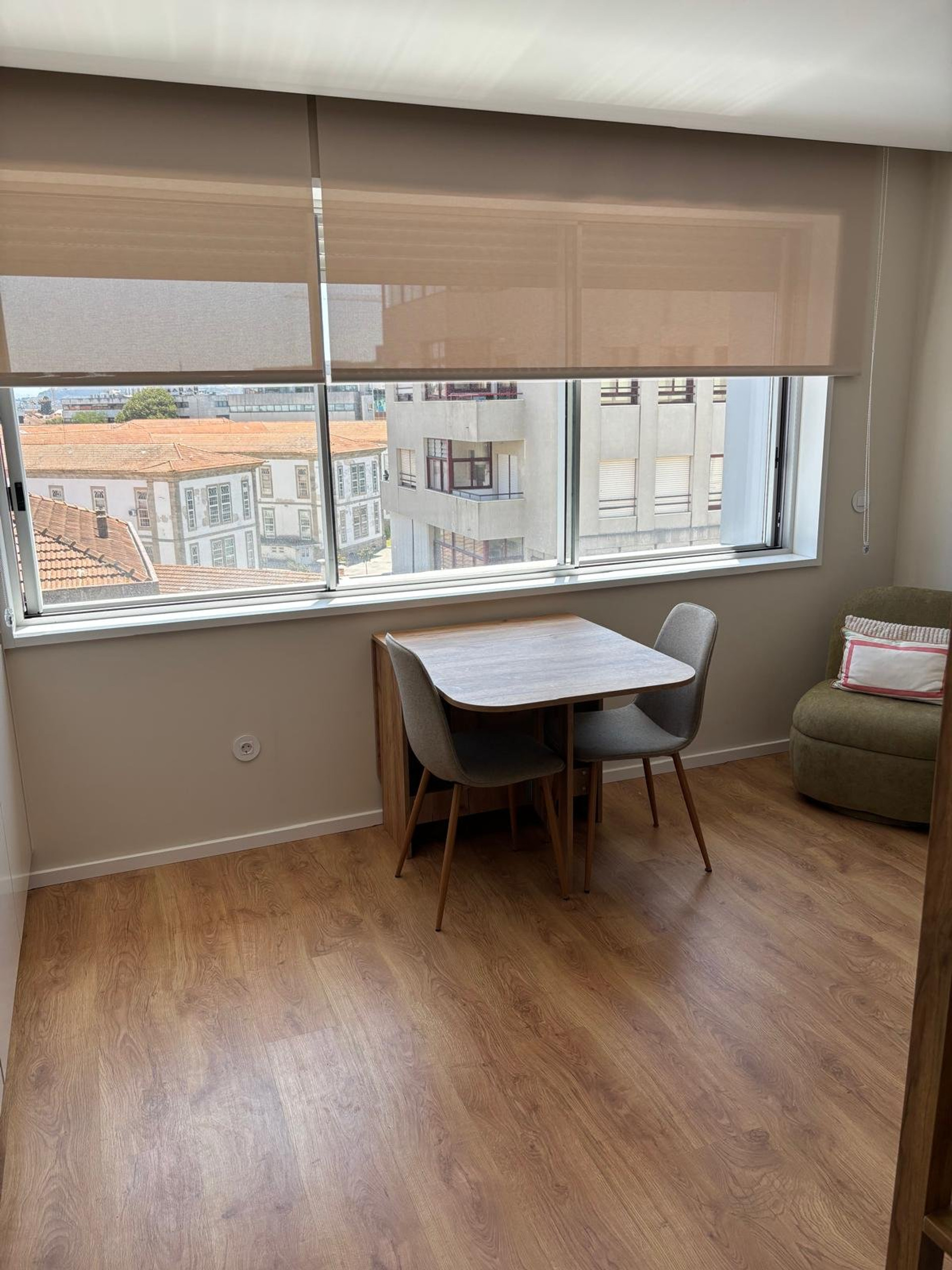 Dining table with city view