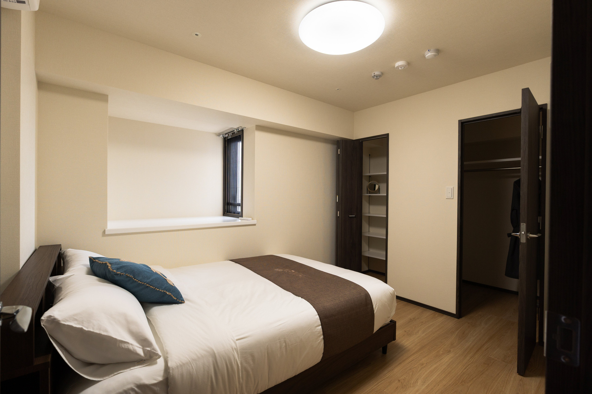 Bedroom with bed and closet